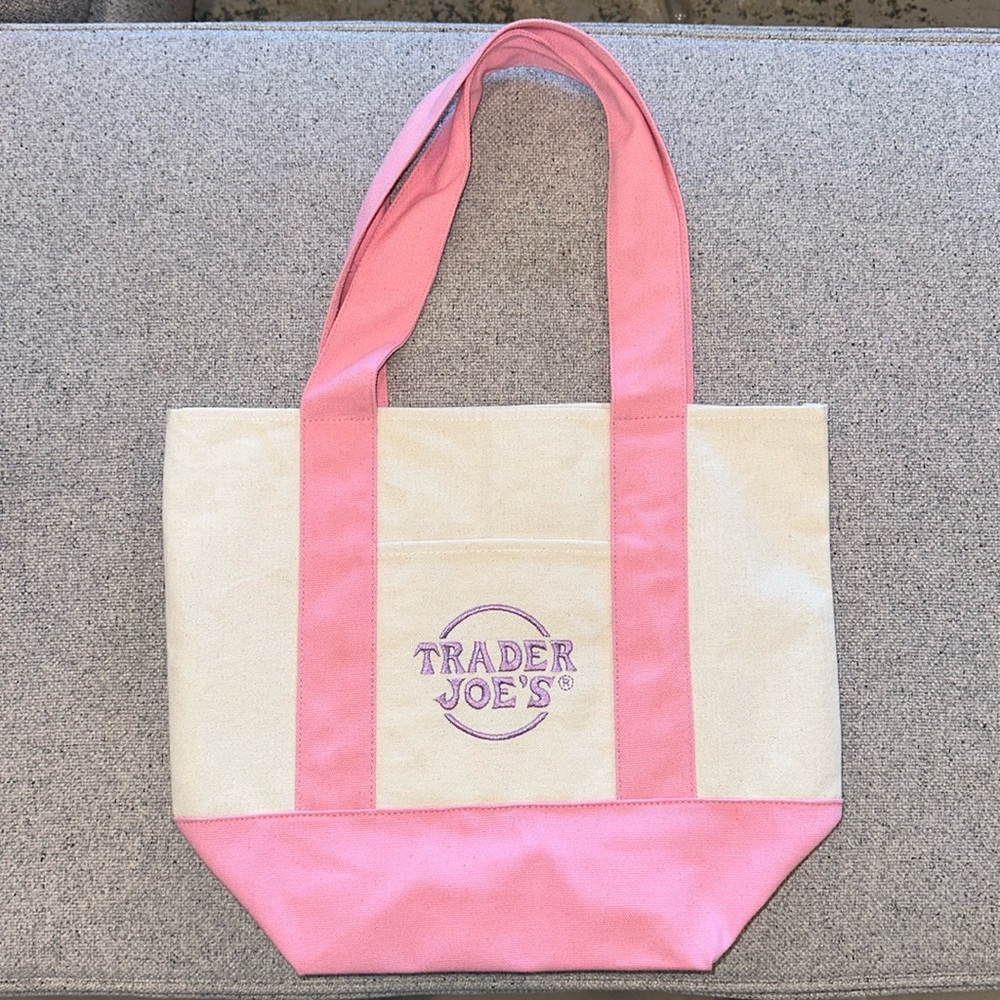 COPY - Trader Joe’s Pastel Mini Tote Bag PINK